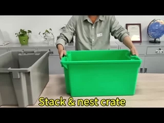 600x400x300mm Caixas de plástico de armazenamento Rectangular Solid Nestable Caixas Moving TurnoverTotes