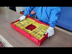 48 litros Caixas de armazenamento Caixas de plástico empilháveis Caixas de transporte de vegetais dobráveis