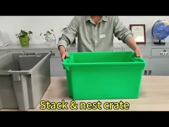 Caixas de plástico de movimentação livre Containers Caixa Soda empilhável Caixa de plástico 23,6x15,7x11,8 polegadas