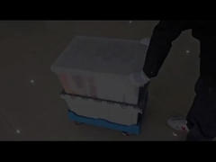 Dolly de plástico de design leve, com tampa fixada, instaável, caixa de plástico, plataforma de dolly