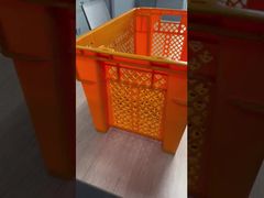 Empilhar e aninhar caixas de plástico com fundo reforçado e design de ventilação