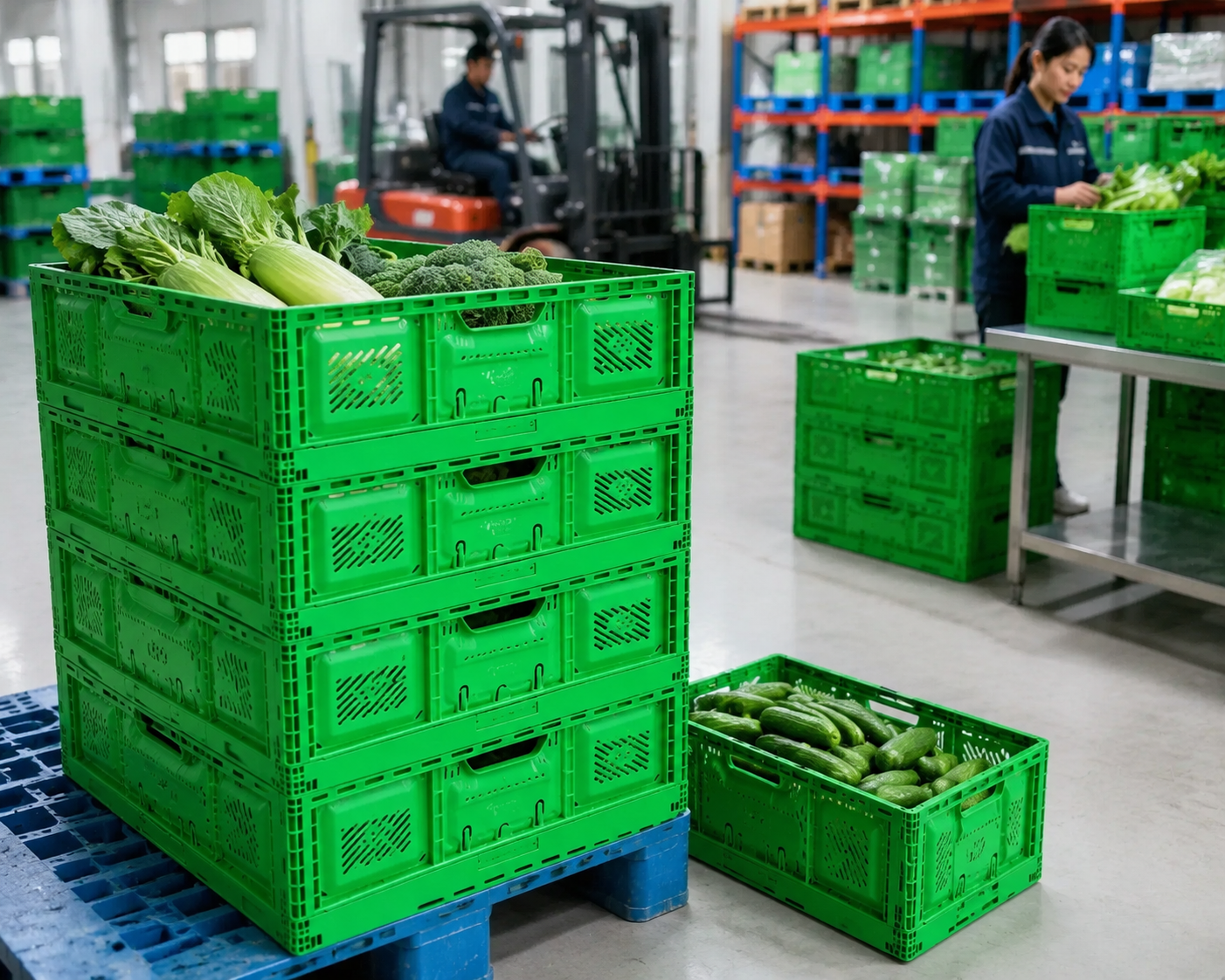 Últimos blogs da empresa sobre A evolução da embalagem de produtos frescos: como caixas de plástico dobráveis ventiladas apoiam a logística agrícola moderna