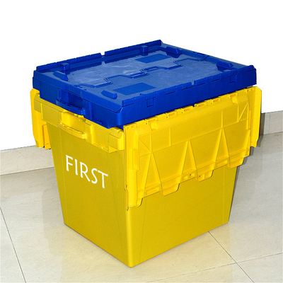 comprar Caixa de mudança com tampa fixada empilhamento de recipientes pesados de nidificação caixas 760x570x620mm recicláveis Fabricação em linha