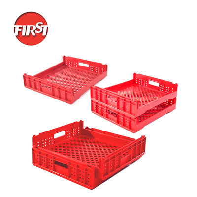 comprar Caixa de armazenamento de pão de plástico empilhável de malha Caixas de conversão com logotipo de impressão de seda Fabricação em linha