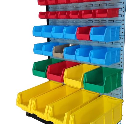 comprar Empilháveis caixotes de prateleira de plástico para armazenamento de inventário e organização de garagem Fabricação em linha