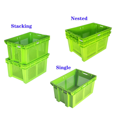 comprar Caixas de malha de plástico Caixas de troca empilháveis para frutas e legumes 485x360x290mm Fabricação em linha