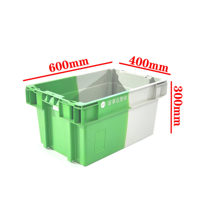 comprar Two Color Turnover Nesting Crate Storage Box Container Logística empilhável Fabricação em linha