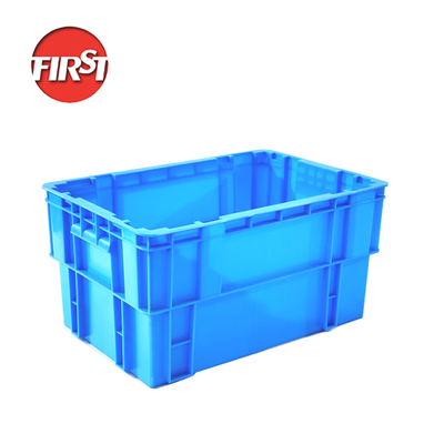 comprar 595x395x300mm Caixa de plástico sólido empilhável para mudança e armazenamento Fabricação em linha