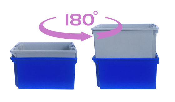 comprar Empilhadeira e ninho Caixa de plástico Nestable Reutilizável Container de logística fabricante Fabricação em linha