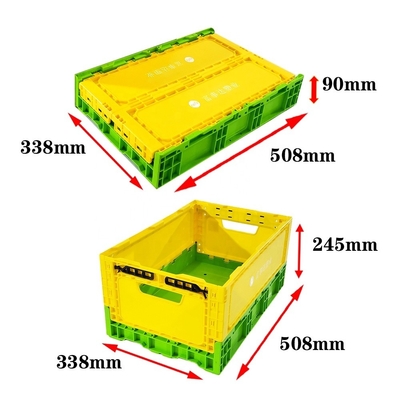 comprar Caixas de armazenamento de plástico industrial dobráveis Caixas com cores personalizadas recicláveis Fabricação em linha