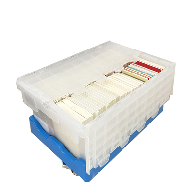 comprar Armazenamento FIRST 46L Tote de plástico com ficheiro de tampa de engate caixa móvel recipientes caixas armazenamento de plástico Fabricação em linha