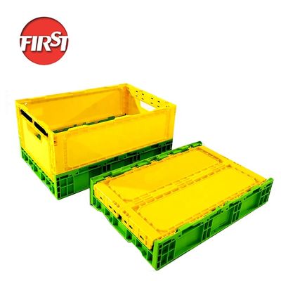 comprar Caixa de plástico dobrável personalizada armazenamento pesado caixas de frutas logísticas reutilizáveis caixas de PP dobráveis fabricante Fabricação em linha