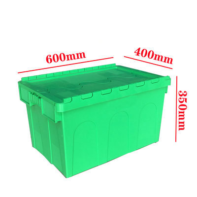 comprar Caixas de plástico 63L com tampas Caixas de plástico sólido instabilizáveis Caixas de mudança Fabricação em linha