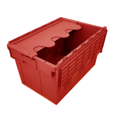 comprar Caixa de plástico de reciclagem de carga pesada com tampa de ferramenta de mudança 600x400x350mm Fabricação em linha
