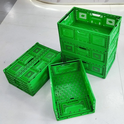 comprar Caixa dobrável de malha 600*400*220mm Pp Armazenamento agrícola Caixa móvel empilhável de plástico Fabricação em linha
