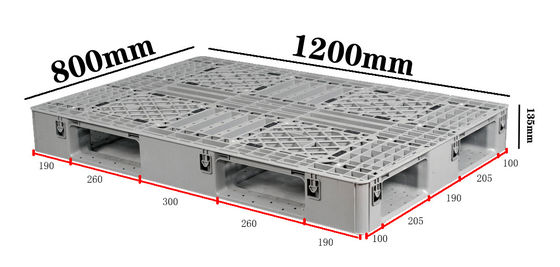 comprar Paleta de plástico Euro Standard pesada (1200x800x135mm) para logística de armazém Fabricação em linha