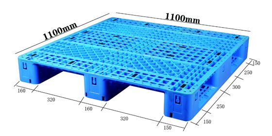 comprar Palete de Plástico 1100x1100 Três Travessas HDPE para Armazém e Logística Fabricação em linha