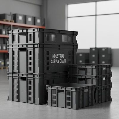 comprar Opções de personalização de tamanho Caixas plásticas industriais que oferecem alta resistência ao impacto e à prova de intempéries, projetadas para cadeias de suprimentos industriais Fabricação em linha