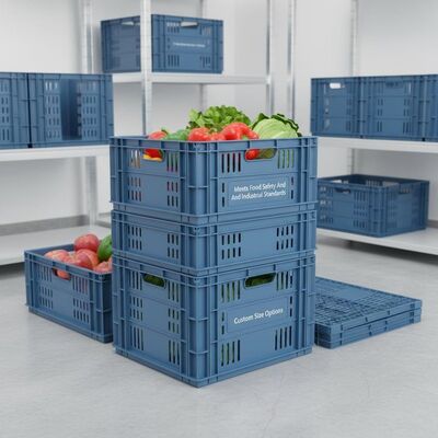 comprar Cumprindo as normas de segurança alimentar e industrial caixas de plástico personalizadas dobráveis com opções de personalização de tamanho adequadas para armazenamento de alimentos Fabricação em linha