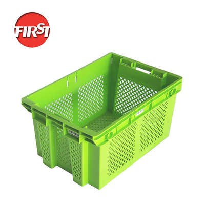 Soluções de armazenagem de frutas e produtos hortícolas em contentores de plástico ventilados instaáveis e empilháveis